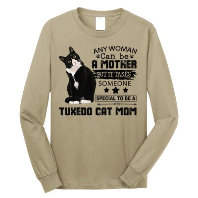 Funny Tuxedo Cat Mom Quote Tuxie Cat Gift Long Sleeve Shirt
