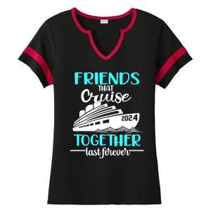 Friends That Cruise Together Last Forever Ladies Halftime Notch Neck Tee