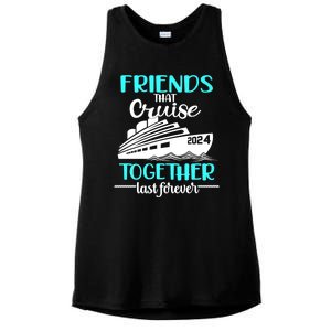 Friends That Cruise Together Last Forever Ladies PosiCharge Tri-Blend Wicking Tank