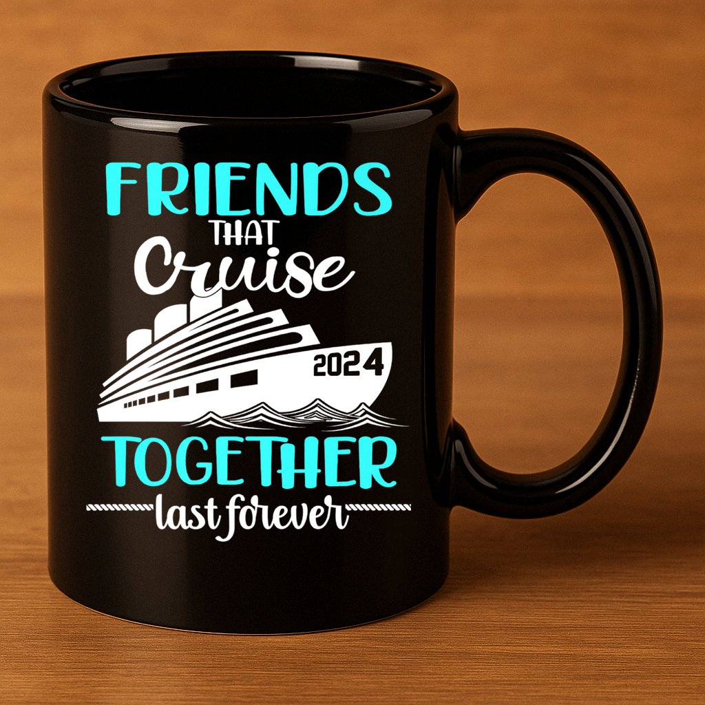 Friends That Cruise Together Last Forever 11oz C Handle Ceramic Mug