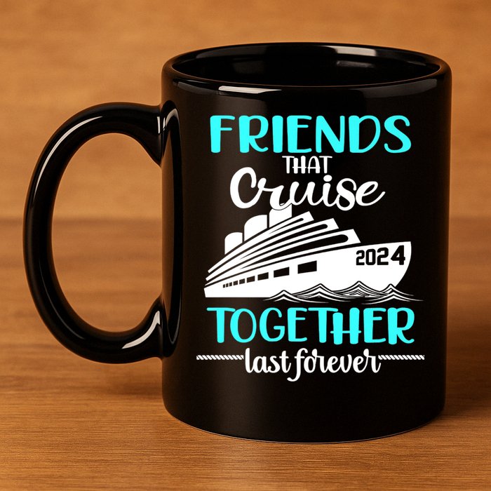 Friends That Cruise Together Last Forever 11oz C Handle Ceramic Mug