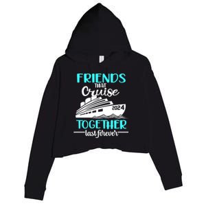 Friends That Cruise Together Last Forever Crop Fleece Hoodie