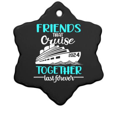 Friends That Cruise Together Last Forever Ceramic Star Ornament