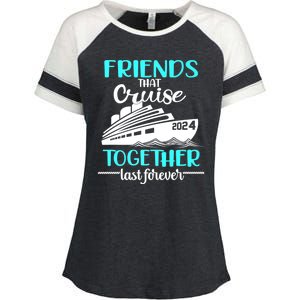 Friends That Cruise Together Last Forever Enza Ladies Jersey Colorblock Tee