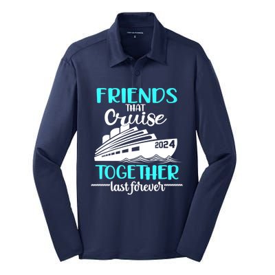 Friends That Cruise Together Last Forever Silk Touch Performance Long Sleeve Polo