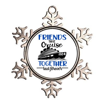 Friends That Cruise Together Last Forever Metallic Star Ornament