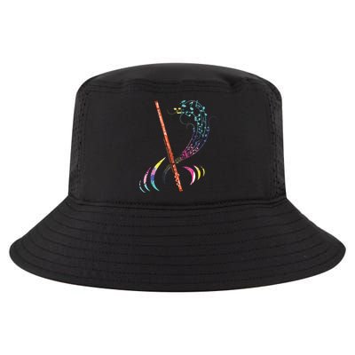 Flutist Treble Clef Classical Music Colorful Flute Cool Comfort Performance Bucket Hat