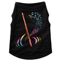 Flutist Treble Clef Classical Music Colorful Flute Doggie Tank