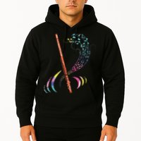 Flutist Treble Clef Classical Music Colorful Flute Hoodie