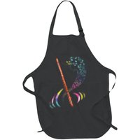 Flutist Treble Clef Classical Music Colorful Flute Apron