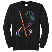 Flutist Treble Clef Classical Music Colorful Flute Sweatshirt