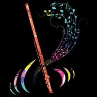Flutist Treble Clef Classical Music Colorful Flute 7-Panel Snapback Hat