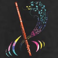 Flutist Treble Clef Classical Music Colorful Flute Hat