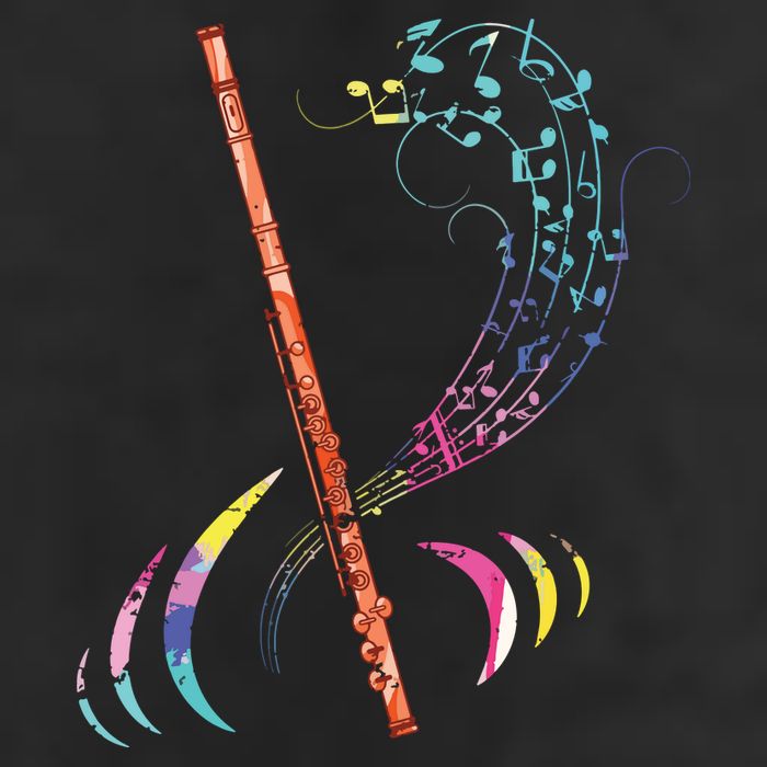Flutist Treble Clef Classical Music Colorful Flute Hat