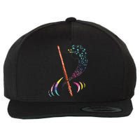 Flutist Treble Clef Classical Music Colorful Flute Wool Snapback Cap