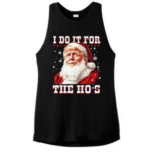 Funny Trump Christmas Santa Claus I Do It For The Hos Xmas Cool Gift Ladies PosiCharge Tri-Blend Wicking Tank