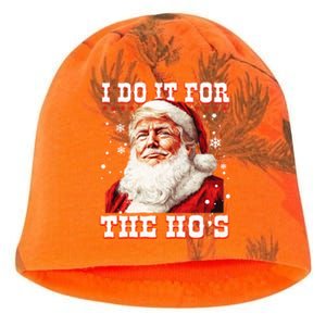 Funny Trump Christmas Santa Claus I Do It For The Hos Xmas Cool Gift Kati - Camo Knit Beanie