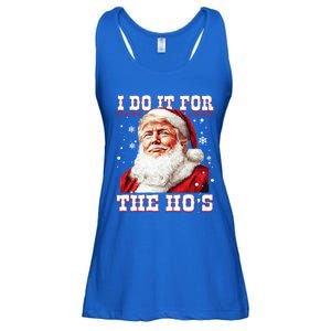 Funny Trump Christmas Santa Claus I Do It For The Hos Xmas Cool Gift Ladies Essential Flowy Tank