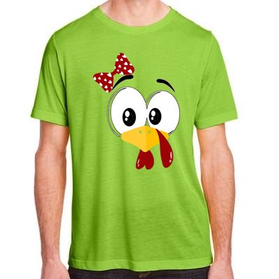 Funny Thanksgiving Cute Turkey Face Costume Autumn Adult ChromaSoft Performance T-Shirt