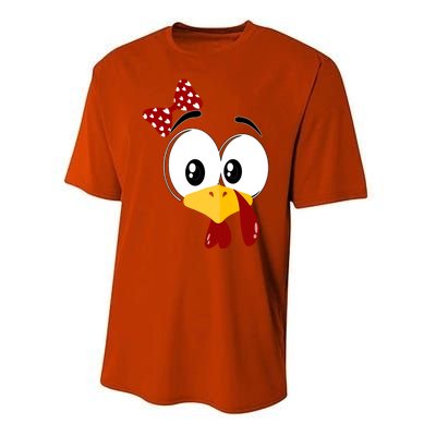 Funny Thanksgiving Cute Turkey Face Costume Autumn Performance Sprint T-Shirt