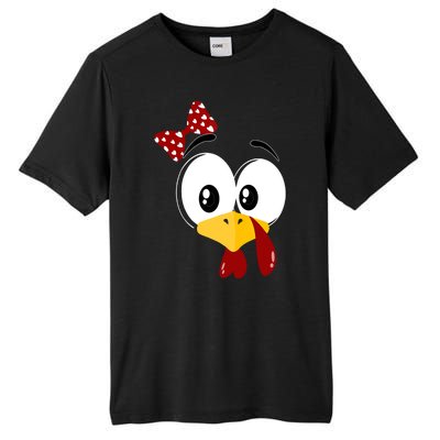 Funny Thanksgiving Cute Turkey Face Costume Autumn Tall Fusion ChromaSoft Performance T-Shirt