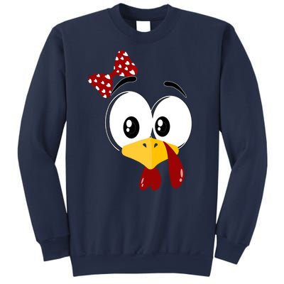 Funny Thanksgiving Cute Turkey Face Costume Autumn Sweatshirt