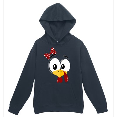 Funny Thanksgiving Cute Turkey Face Costume Autumn Urban Pullover Hoodie