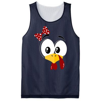 Funny Thanksgiving Cute Turkey Face Costume Autumn Mesh Reversible Basketball Jersey Tank