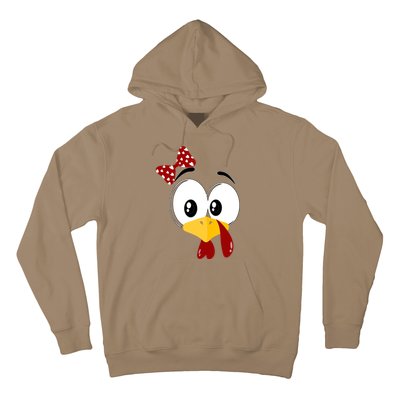 Funny Thanksgiving Cute Turkey Face Costume Autumn Hoodie