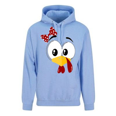 Funny Thanksgiving Cute Turkey Face Costume Autumn Unisex Surf Hoodie