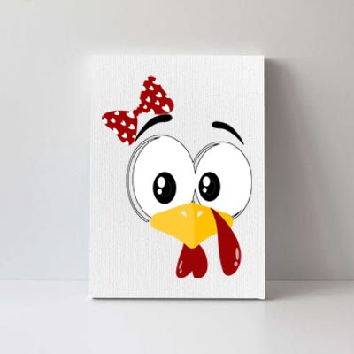 Funny Thanksgiving Cute Turkey Face Costume Autumn Canvas