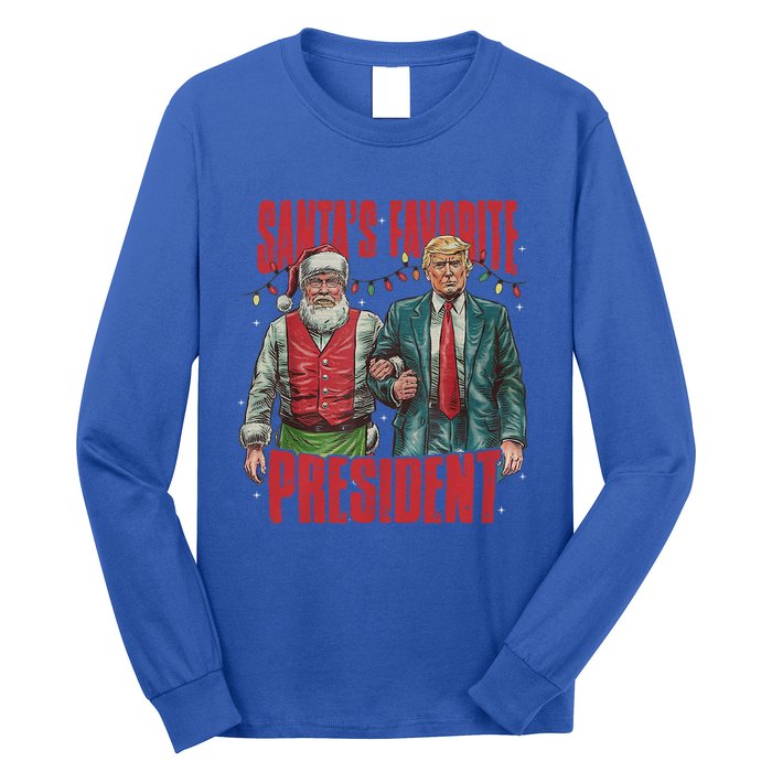 Funny Trump Christmas SantaS Favorite President Vintage Gift Long Sleeve Shirt