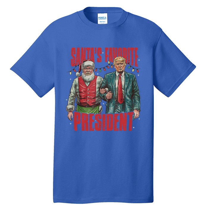 Funny Trump Christmas SantaS Favorite President Vintage Gift Tall T-Shirt