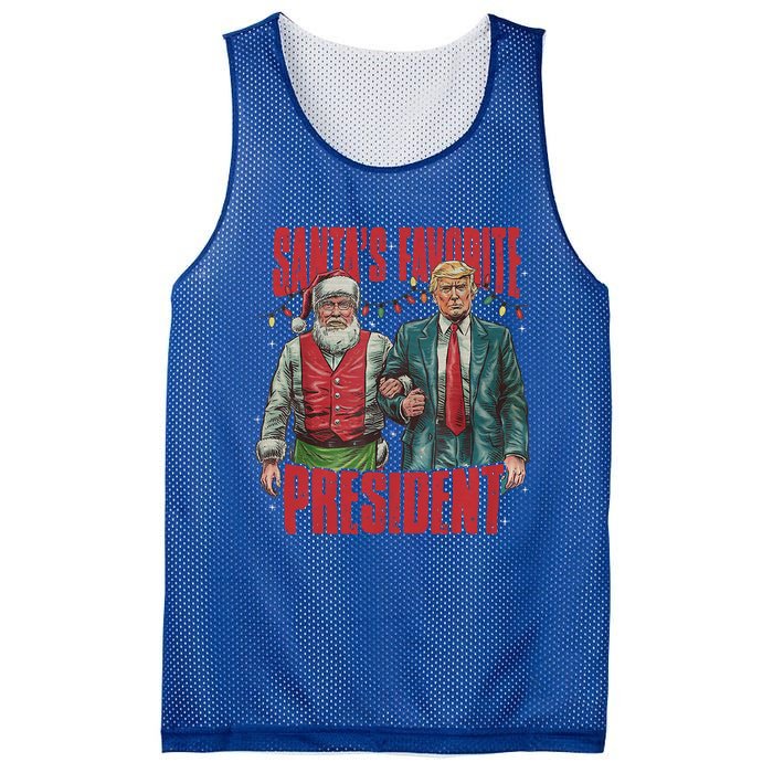 Funny Trump Christmas SantaS Favorite President Vintage Gift Mesh Reversible Basketball Jersey Tank