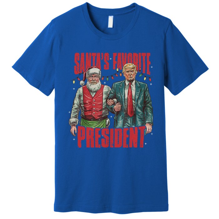 Funny Trump Christmas SantaS Favorite President Vintage Gift Premium T-Shirt