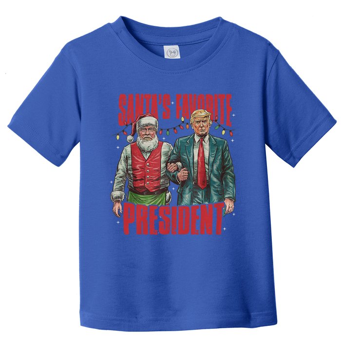 Funny Trump Christmas SantaS Favorite President Vintage Gift Toddler T-Shirt