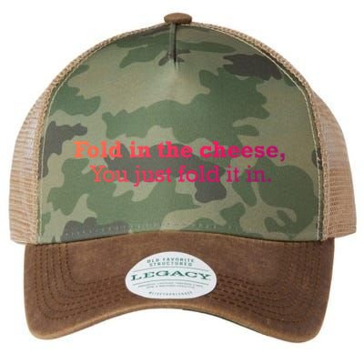 Fold The Cheese You Just Fold It In Funny Cheese Lover Funn Funny Gift Legacy Tie Dye Trucker Hat