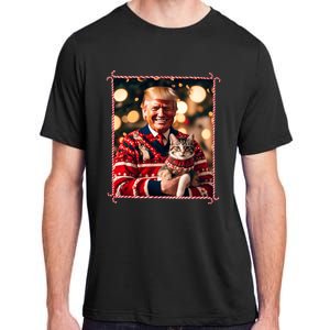 Funny Trump Christmas Sweater For Cat Lovers Adult ChromaSoft Performance T-Shirt