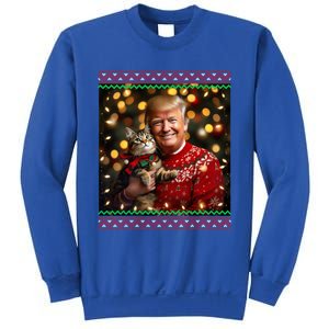 Funny Trump Christmas For Cat Lovers Gift Sweatshirt