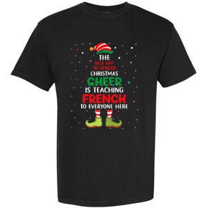 French Teacher Christmas Elf Christmas Cheer Garment-Dyed Heavyweight T-Shirt