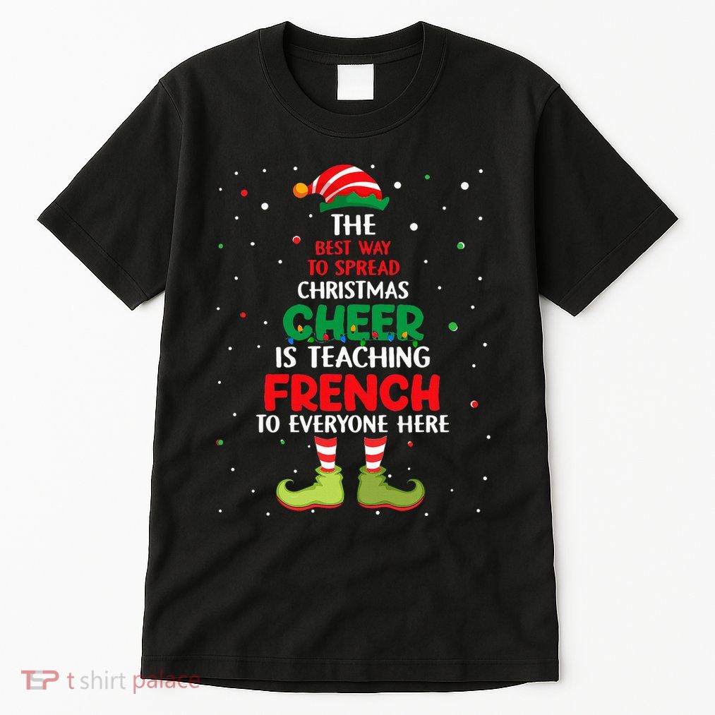 French Teacher Christmas Elf Christmas Cheer Tall T-Shirt