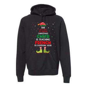 French Teacher Christmas Elf Christmas Cheer Premium Hoodie