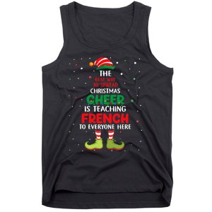 French Teacher Christmas Elf Christmas Cheer Tank Top