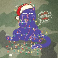 Funny Tangled Christmas Lights Cat Im Fine Everything Is Fine Legacy Tie Dye Trucker Hat