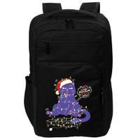 Funny Tangled Christmas Lights Cat Im Fine Everything Is Fine Impact Tech Backpack
