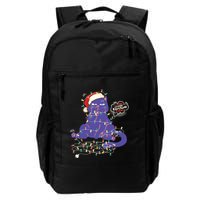 Funny Tangled Christmas Lights Cat Im Fine Everything Is Fine Backpack