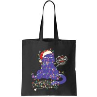 Funny Tangled Christmas Lights Cat Im Fine Everything Is Fine Bag