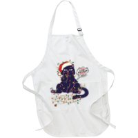 Funny Tangled Christmas Lights Cat Im Fine Everything Is Fine Apron