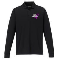 Funny Testicular Cancer Survivor Quote Saying Orchidectomy Performance Long Sleeve Polo