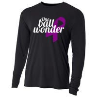 Funny Testicular Cancer Survivor Quote Saying Orchidectomy Cooling Performance Long Sleeve Crew